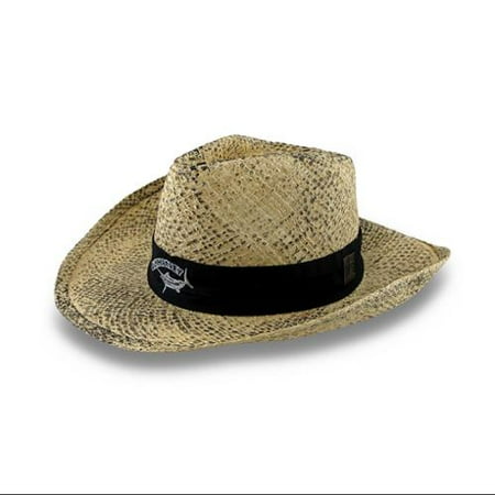 Guy Harvey 50s Style Straw Fedora Hat w/Khaki Marlin Band Guy Harvey 50s Style Straw Fedora Hat w/Khaki Marlin Band